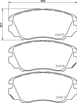 Mintex MDB82870 - Гальмівні колодки, дискові гальма autozip.com.ua