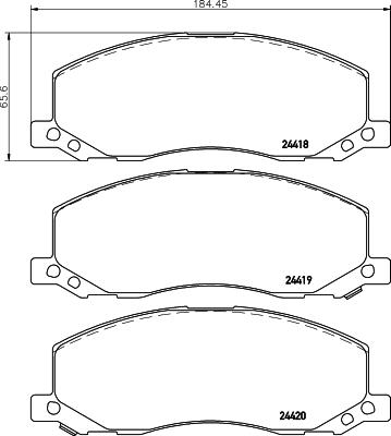 Mintex MDB2871 - Гальмівні колодки, дискові гальма autozip.com.ua