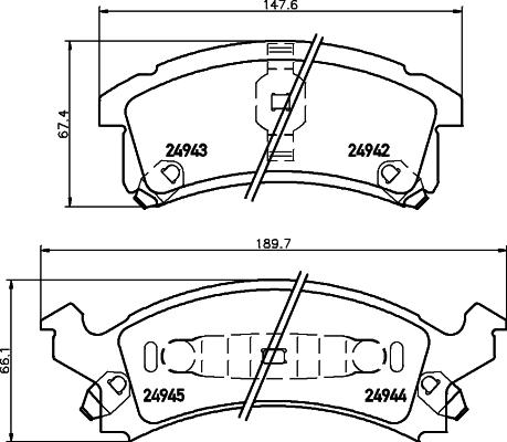 Mintex MDB2398 - Гальмівні колодки, дискові гальма autozip.com.ua