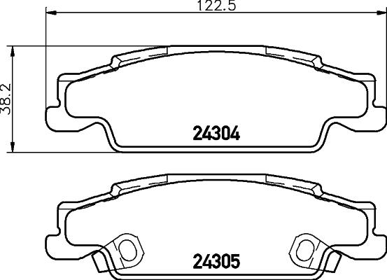 Mintex MDB2324 - Гальмівні колодки, дискові гальма autozip.com.ua