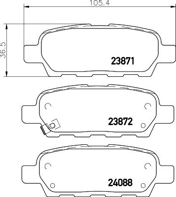 Nissan (Dongfeng) 44060AL587 - Гальмівні колодки, дискові гальма autozip.com.ua