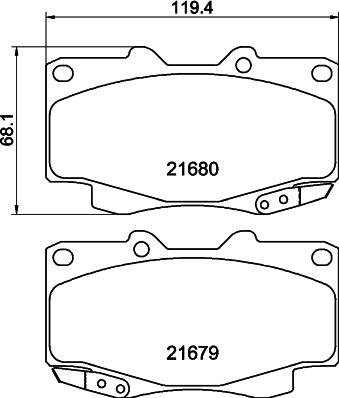 Mintex MDB2203 - Гальмівні колодки, дискові гальма autozip.com.ua