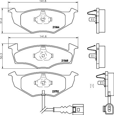 Mintex MDB2278 - Гальмівні колодки, дискові гальма autozip.com.ua