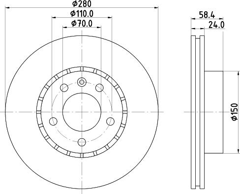 Mintex MDC970 - Гальмівний диск autozip.com.ua