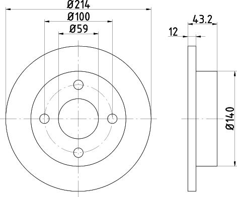 Mintex MDC443 - Гальмівний диск autozip.com.ua