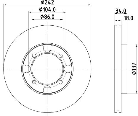 Mintex MDC587 - Гальмівний диск autozip.com.ua