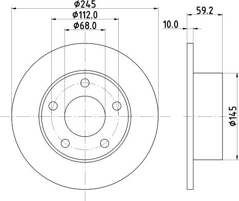 Mintex MDC654 - Гальмівний диск autozip.com.ua