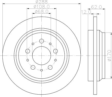 HELLA PAGID 8DD 355 113-021 - Гальмівний диск autozip.com.ua