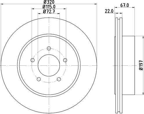 Mintex MDC1929 - Гальмівний диск autozip.com.ua