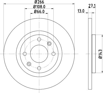 Mintex MDC1011C - Гальмівний диск autozip.com.ua