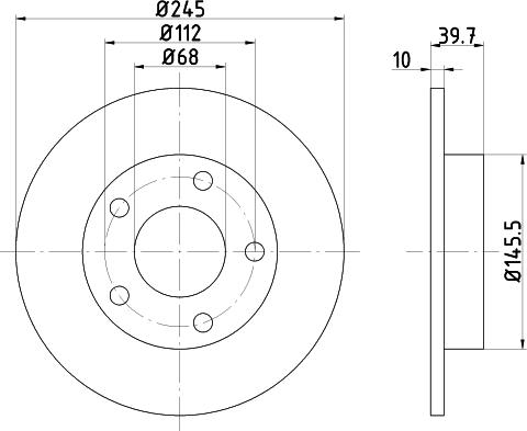 Mintex MDC1155 - Гальмівний диск autozip.com.ua