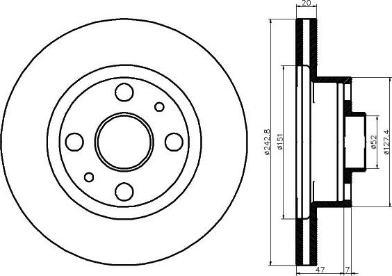 Unipart GBD340 - Гальмівний диск autozip.com.ua