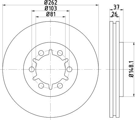 Mintex MDC1870 - Гальмівний диск autozip.com.ua