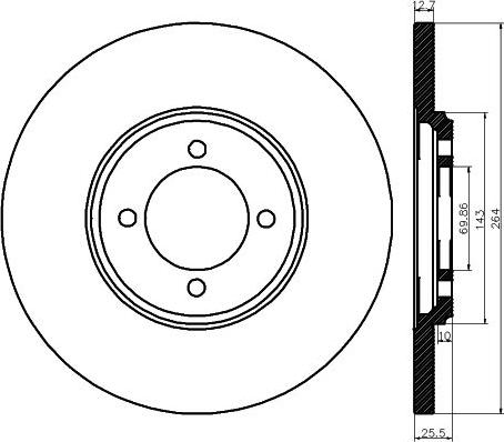 Pilenga 5822 - Гальмівний диск autozip.com.ua