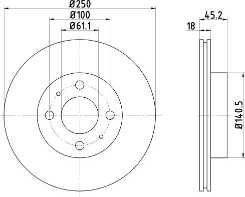 Mintex MDC1204 - Гальмівний диск autozip.com.ua