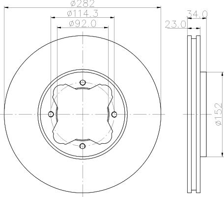 Mintex MDC819 - Гальмівний диск autozip.com.ua