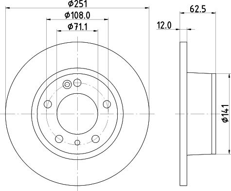 Mintex MDC835 - Гальмівний диск autozip.com.ua