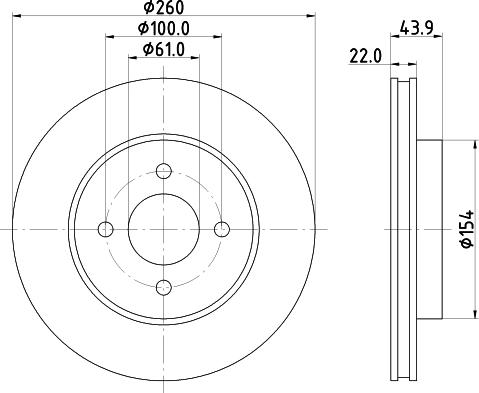 Mintex MDC83056C - Гальмівний диск autozip.com.ua