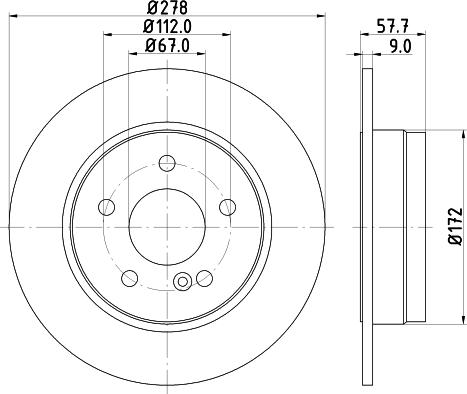 Triscan 1115-0986479409 - Гальмівний диск autozip.com.ua