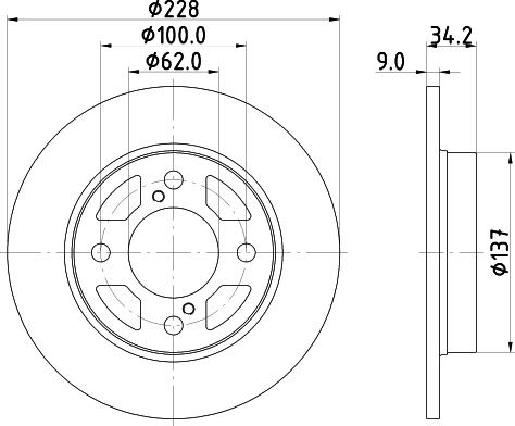 Mintex MDC2868C - Гальмівний диск autozip.com.ua