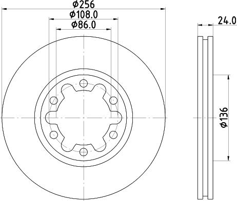 Mintex MDC2327 - Гальмівний диск autozip.com.ua