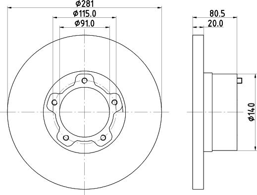 Mintex MDC750 - Гальмівний диск autozip.com.ua