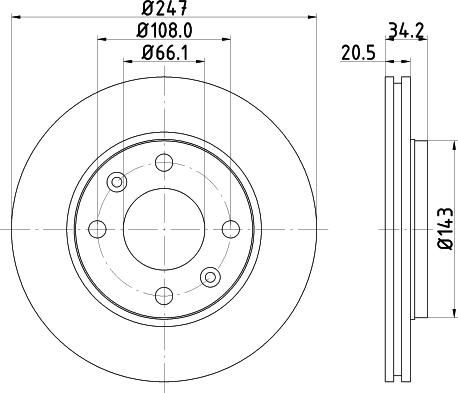 BENDIX 561490BC - Гальмівний диск autozip.com.ua