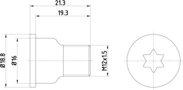 Mintex TPM0005 - Болт, диск гальмівного механізму autozip.com.ua