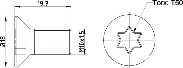 Mintex TPM0016 - Болт, диск гальмівного механізму autozip.com.ua