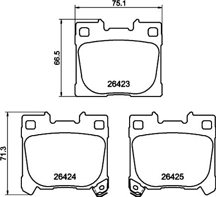 Mintex MDB3480FR - Гальмівні колодки, дискові гальма autozip.com.ua