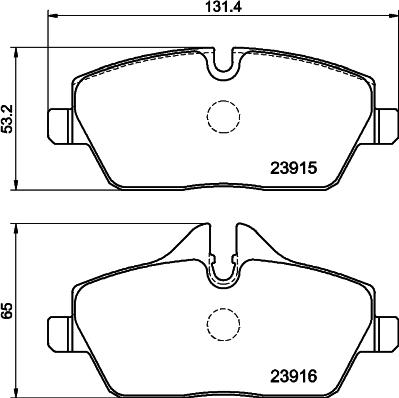 Mintex MDB2682FR - Гальмівні колодки, дискові гальма autozip.com.ua