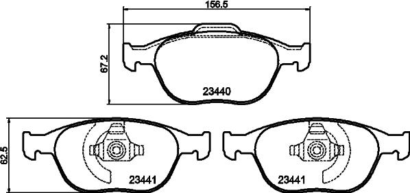 Mintex MDB2272FR - Гальмівні колодки, дискові гальма autozip.com.ua
