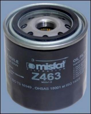 MISFAT Z463 - Масляний фільтр autozip.com.ua
