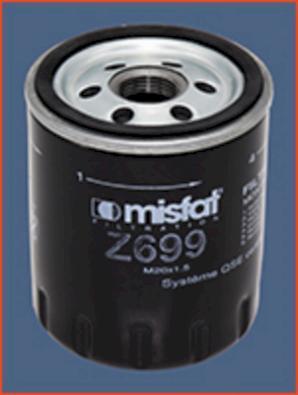 MISFAT Z699 - Масляний фільтр autozip.com.ua