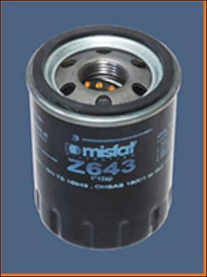 MISFAT Z643 - Масляний фільтр autozip.com.ua