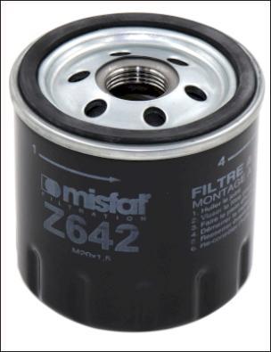 MISFAT Z642 - Масляний фільтр autozip.com.ua