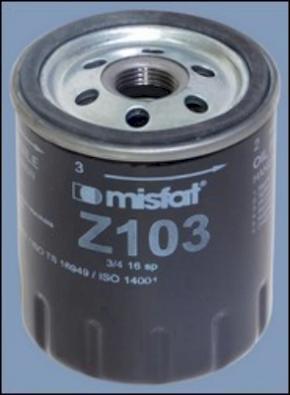 MISFAT Z103 - Масляний фільтр autozip.com.ua