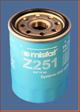 MISFAT Z251 - Масляний фільтр autozip.com.ua
