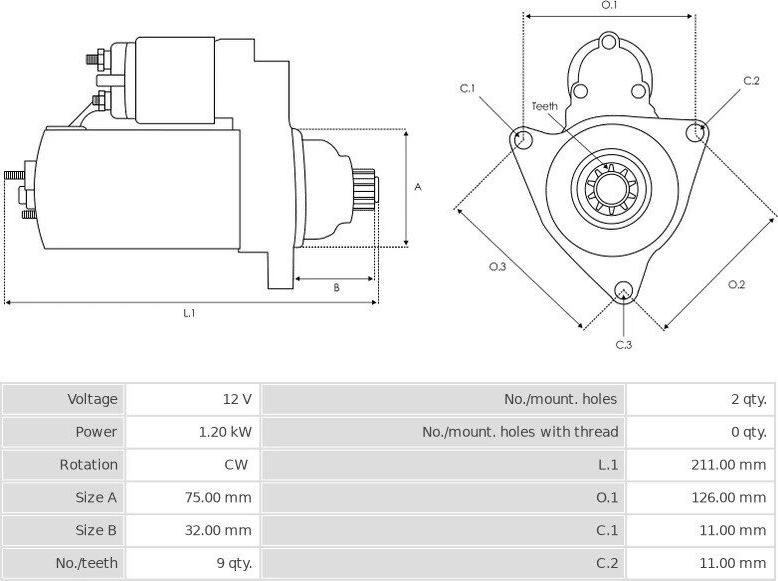 Mitsuba SM 402- 13 - Стартер autozip.com.ua