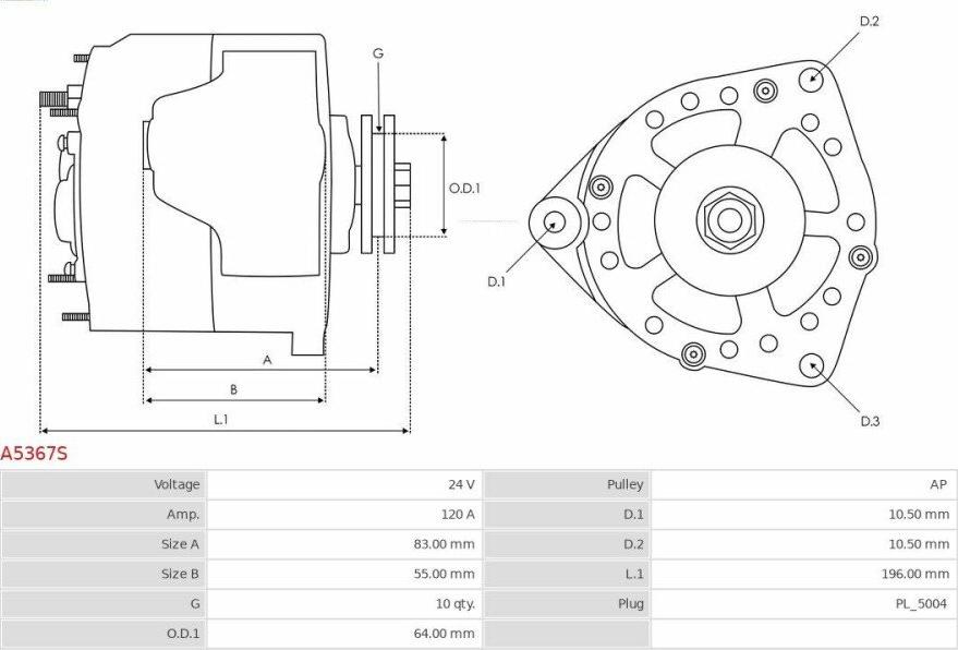 Mitsubishi A4TA8691 - Генератор autozip.com.ua