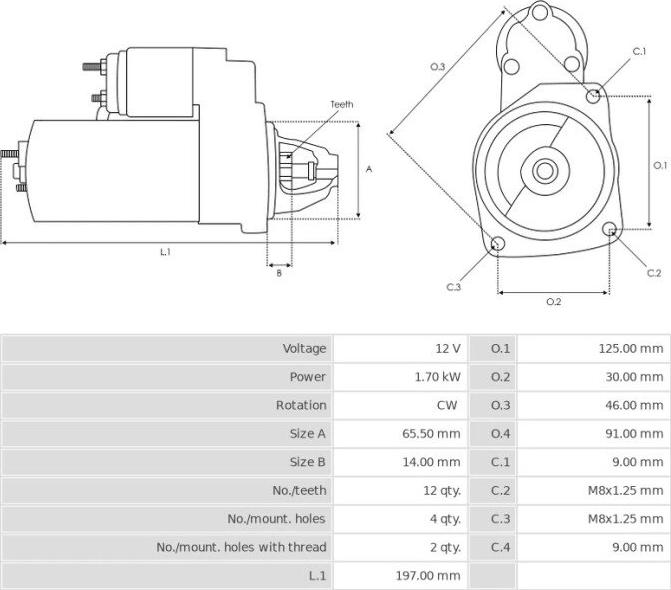 Mitsubishi M0T22473 - Стартер autozip.com.ua