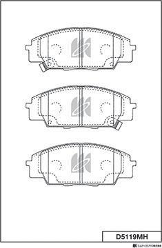 MK Kashiyama D5119MH - Гальмівні колодки, дискові гальма autozip.com.ua