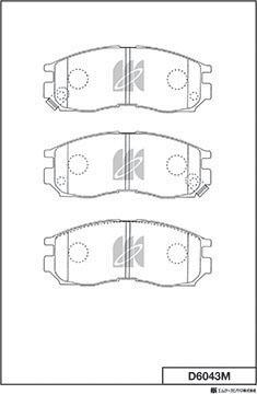 MK Kashiyama D6043M - Гальмівні колодки, дискові гальма autozip.com.ua