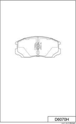 MK Kashiyama D6070H - Гальмівні колодки, дискові гальма autozip.com.ua