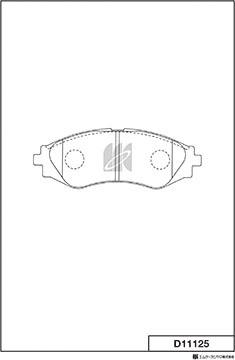 MK Kashiyama D11125 - Гальмівні колодки, дискові гальма autozip.com.ua