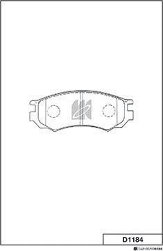 MK Kashiyama D1184 - Гальмівні колодки, дискові гальма autozip.com.ua
