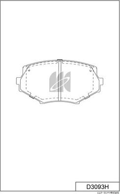 MK Kashiyama D3093H - Гальмівні колодки, дискові гальма autozip.com.ua