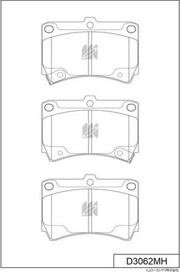MK Kashiyama D3062MH - Гальмівні колодки, дискові гальма autozip.com.ua