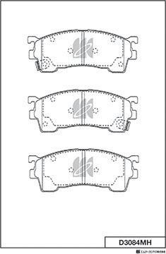 MK Kashiyama D3084MH - Гальмівні колодки, дискові гальма autozip.com.ua