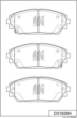 MK Kashiyama D3182MH - Гальмівні колодки, дискові гальма autozip.com.ua
